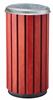 Zeno outdoor wooden and galvanized steel trash can