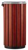 Zeno outdoor wooden and galvanized steel trash can