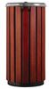 Zeno outdoor wooden and galvanized steel trash can