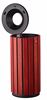Zeno outdoor wooden trash can with black funnel lid