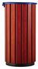 Zeno blue wooden outdoor trash can with funnel lid