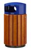 Rossignol blue 40 L outdoor wooden bin