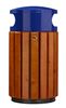 Rossignol blue 40 L outdoor wooden bin