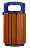 Rossignol blue 40 L outdoor wooden bin