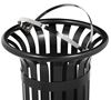 Rossignol 60L black outdoor trash can