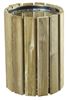 Outdoor wooden trash Rossignol 20 L round wall