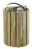 Outdoor wooden trash Rossignol 20 L round wall