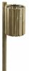 Outdoor wooden trash Rossignol 20 L round wall