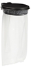 Rossignol black wall-mounted trash bag holder lid 