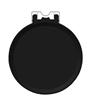 Rossignol black wall-mounted trash bag holder lid 