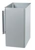 Rossignol grey RAL9006 swivel wall-mounted outdoor bin