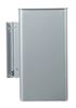 Rossignol grey RAL9006 swivel wall-mounted outdoor bin