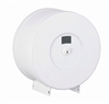 Mini jumbo toilet paper dispenser white steel lockable