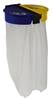 Rossignol yellow and blue wall-mounted selective sorting garbage bag holder