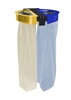 Rossignol blue yellow exterior wall-mounted selective bag holder