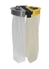 Rossignol exterior wall-mounted 2-flow sorting garbage bag holder