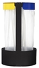 Rossignol yellow and blue selective sorting garbage bag holder
