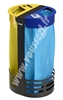 Rossignol yellow blue outdoor sorting bag holder