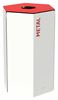 Rossignol 50L white metal recycling bin with lock