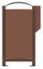 Rossignol canine terminal trash can 100L corten