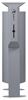 Rossignol 60L grey aluminium dog waste bin
