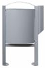 Rossignol 40L grey aluminium dog waste bin