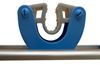 Fixed wall-mounted broom holder on 60cm rail