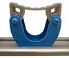 Fixed wall-mounted broom holder on 60cm rail