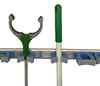 Fixed wall-mounted broom holder on 60cm rail
