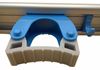 Fixed wall-mounted broom holder on 60cm rail