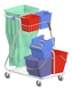 Household cleaning trolley cart Z Rilsan product is