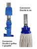 Adjustable aluminum handle 92-170 cm dual function