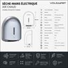 61665 - Electric hot air hand dryer, grey