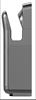 Grey vertical pulsed air hand dryer