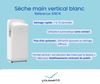 White vertical air pulse hand dryer