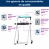 Tork reel unwinder on white mobile stand