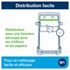 Tork reel unwinder on white mobile stand