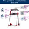 Tork reel unwinder on red mobile stand