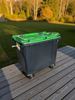 660L Green 4-Wheeled Waste Container