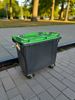 660L Green 4-Wheeled Waste Container