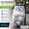 711064 - 110 liter transparent trash bag reinforced package of 200