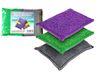 Double-sided microfiber scouring sponge x2