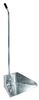 Metal dustpan with straight handle