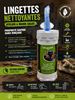 No-rinse degreasing cleaning wipes