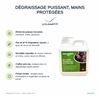 2L bottle of natural microbead hand gel with pump