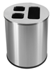 Recyclable waste collector 40L brushed stainless JVD