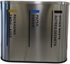 Stainless steel 3-stream recycling bin
