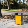 67L yellow recycling cube bin