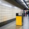 67L yellow recycling cube bin
