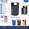 89910362 - 67L blue cube recycling bin